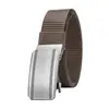 Cinturón de Cuero Trenzado Sin Agujeros, Hebilla Automática Elástica, Cinturón de Nailon Duradero, Cinturón de Lona Casual de Negocios para Personas Jóvenes y de Edad Media