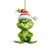 Colgante Bebé Grinch Transfronterizo Decoración Navideña para las Fiestas Colgante Decorativo para Árbol de Navidad Colgante Plano Acrílico