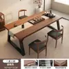 Juego de mesa y sillas de té en nuevo estilo Zen chino, mesa de té modelo 2026 nuevo, mesa de té grande simple para balcón de casa