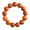 Pulseira de Contas Redondas de Cipreste Taihang Material Antigo de Alta Densidade de Óleo Grão Liso Pulseira de Contas Budistas de Madeira Masculina Venda por Atacado