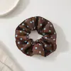 Scrunchie de lunares suave y vintage, una liga para el cabello para mujer, con alta elasticidad, perfecta para crear un peinado de moño, un accesorio para el cabello