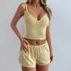 Di Yun Conjunto de Duas Peças Feminino Estilo Esportivo Europeu e Americano Yoga Camisola Shorts Roupas Femininas Verão 2026 Amazon