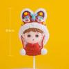 Bolo Ano Novo Fu Lu Shou plug-in cena de panificação artigos de decoração série bênção festiva cartão de inserção para decoração de bolo