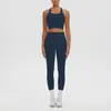 Conjunto de yoga racerback de sensação nua novo transfronteiriço, alta elasticidade, respirável, esportivo casual, peça externa, conjunto fitness feminino