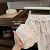 Conjunto de Duas Peças Feminino Verão 2026 Novo Estilo Princesa Doce e Chique Francês Calça Lanterna Floral Super Fofa Manga Curta
