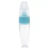 Exclusivo transfronterizo Amazon más vendido botella de pasta de arroz de silicona cuchara para comida de bebé ventosa cuchara de pasta de arroz vajilla infantil pasta de arroz