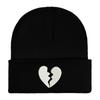 Gorro de punto con bordado de amor roto de AliExpress y Amazon, gorro de lana triste, gorro para montar al aire libre.