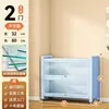 Estante de aço com portas de vidro transparente, armário de exposição, armário à prova de poeira para figuras, armário de armazenamento de metal, estante de aço
