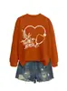 Amazon eBay site independente moda casual elegante feminina coração flor estetoscópio vários moletons outono inverno