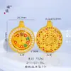 O Mesmo Estilo do Colar Pingente Bússola Auspiciosa Oito Tesouros Rotativa Banhada a Ouro Cravejada de Diamantes Tradicional da Loja Puzuo Gold, Novo Pingente Estilo Chinês
