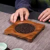 Alfombrilla Creativa de Madera de Nogal para Tetera, Posavasos Doméstico para Tetera, Alfombrilla de Té, Accesorio para Ceremonia del Té, Soporte para Tetera, Accesorio para Juego de Té Kung Fu