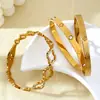Moda Luxo Leve Ins Trevo de Quatro Folhas Flor Diamante Pulseira de Aço Inoxidável Feminina de Alta Qualidade Banhada a Ouro 18K Joia Francesa Feita à Mão
