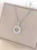 Collar Transfronterizo Europeo y Americano Más Vendido Collar con Letra Inglesa Zirconia Diseño de Lujo Ligero de Nicho Accesorios Versátiles Que No Se Desvanecen