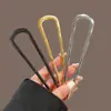 Grampo de Cabelo Estendido em Forma de U de Liga Metálica Estilo Coreano, Elegante e Simples Grampo Fosco para Coque, Grampo de Cabelo Estilo Preguiçoso Minimalista
