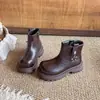 Botines Cortos para Niñas Botas de Moda tipo Martin 2026 Nuevos Botines de Piel Suave para Niños Otoño/Invierno Botas de Piel Elegantes para Niñas Grandes de Otoño