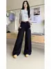 Jeans de Pierna Ancha Azul Claro para Mujer Otoño 2024 Nuevos Pantalones Rectos Sueltos de Cintura Alta para Hombres Bajos