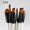 Pincéis de Nylon para Pintura Facial Transfronteiriços, Pincéis para Guache, Conjuntos de Pincéis para Tinta Acrílica, Pincéis para Pintura a Óleo, Atacado de Fábrica