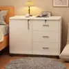 Armário de armazenamento móvel para escritório com chave, design moderno e minimalista, com gavetas, armário lateral para armazenamento e armário para impressora
