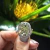 Anillo de mujer con circón en forma de huevo grande, accesorios de anillo para ceremonia de premiación F1153