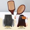 Peine de placa cuadrada de bambú antiestático pintado, peine con bolsa de aire, peine para masaje de cabeza, peine de masaje de cabello de madera meridiano para cuero cabelludo, venta al por mayor