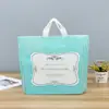 Sacola plástica colorida para loja de roupas, impressão, sapatos femininos, chapéu, roupa íntima, plástico, sacola tote criativa com personalidade, pode adicionar logo