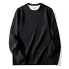 Outono e Inverno Roupa Térmica Masculina de Pelo de Cabra Cashmere Alemão e Seda de Amora Terno Sem Costura com Forro de Fleece Lixado Roupas de Outono Masculinas Gola Redonda