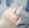 Anillo de Perla Giratorio Explosivos Transfronterizos Anillo de Oro de 18 Quilates de Alta Gama Nicho para Mujer Anillo de Perla Abierto Venta al por Mayor Mujeres