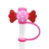 Tampa de silicone para canudo, estilo rosa, disponível para envio internacional pela Amazon. Ideal para xícaras de chá com leite e outras bebidas.
