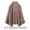 Novo Xale de Malha 100% Caxemira Pura Outono e Inverno para Mulheres Moda Simples Versátil Cachecol Vazado Solto Peça de Roupa Externa