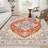 Alfombra Estilo Retro Americano Alfombra de Piso Lavable de Terciopelo para Sala de Estar Persa Sofá Mesa de Café Alfombra de Dormitorio Junto a la Cama Transfronterizo