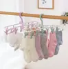 Colgador de Calcetines Plegable Multi-Clip con 12 Clips, Tendedero Plegable para Uso Doméstico, Colgador para Secar Ropa Interior y Calcetines, Venta al por Mayor desde el Fabricante
