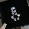 Pendientes de Mariposa de Zirconia con Gota de Agua y Flor para Banquete de Lujo, Pendientes de Estilo Palacio Retro, Pendientes de Lujo Ligero y de Alta Gama
