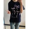 Playera de Algodón Puro de Manga Corta para Mujer Top de Hombro Suéter Limitado de Verano Estampado de Media Manga Camiseta Top Ropa Patrón Artículos de Lujo