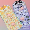 Coelho de Espuma Cartoon 3D Gato Pata Bumbum Alívio de Estresse Aperta Brinquedo Decoração de Diário Adesivos Infantis Atacado
