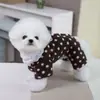Ropa nueva para perros de otoño e invierno, ropa para perros Teddy, ropa de invierno engrosada, abrigo de forro polar de cuatro patas con lunares, estilo dulce, 26