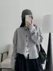 Sun Yoo: Tejido elegante, suave pero con una buena silueta. Suéter cárdigan cómodo, corto y acogedor para otoño e invierno
