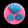 Molde de silicona de concha marina para hornear DIY utensilios para hornear molde para pastel fondant molde para pastel de flores decoración de pastel molde