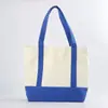 Bolsa de Lona Ecológica para Presente com Alças Reforçadas Personalizadas, Bolsa de Ombro de Lona Grande Capacidade para Compras com Impressão de Logo Personalizado