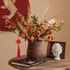 Ramas de Fruta de Granada de Flor Artificial Hogar Flor Falsa de Espuma Suave de Ajuste Flor de Vara Larga de Pie Ramas de Flores Adornos de Flores Decorativas