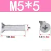 Tornillos de Cabeza Avellanada de Cruz Acero al Carbono Galvanizado Tornillos de Cabeza Plana M3M4M5M6 Fijaciones Multiespecificación Venta al por mayor en stock