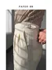 Pantalones Casuales de Pierna Recta Color Albaricoque Claro, Estilo Veraniego de Alta Calidad con Patrón de Gofre, Doble Pinza para Hombre