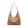 Bolsa de ombro feminina tecida, bolsa casual retrô de grande capacidade, bolsa versátil de axila para o dia a dia, toque de nicho e alta qualidade