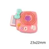 Accesorios de Resina DIY de Dibujos Animados Joyería Cámara de Dibujos Animados Pasador Funda para Teléfono Móvil Hebilla de Zapato Llavero Colgante Accesorios