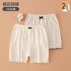 Shorts Florais Estilo Japonês para Meninas, Calça Lanterna de Malha Fina 100% Algodão, Leggings de Bebê para Meninas Pequenas, Calça de Dormir Classe A