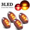 Aplicable a Camioneta F-ord F150 1999-2010 Luz lateral LED luz de ceja de rueda 3LED luz lateral de camión piraña