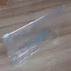 Bolsa de cosméticos de PVC transparente Bolsa quadrada de PVC tridimensional Bolsa com fundo dobrável e zíper Bolsa plástica para roupas