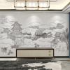 Nuevo Estilo Chino Línea de Boceto Loft Papel Tapiz Concepto Artístico Paisaje Tinta Papel Tapiz Sala de Estar Sofá Dormitorio Recubrimiento de Pared para Cine y Televisión