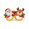 Gafas Decorativas Navideñas Transfronterizas 2027 para Adultos y Niños Regalos para Fiestas Navideñas Gafas de Gorro de Santa Claus