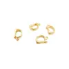 Fecho de pino de colar de pérolas D-shape destacável versátil de cobre banhado a ouro com alta retenção de cor fecho final acessórios para joias DIY