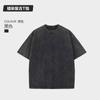 Playera de manga corta pesada retro antigua de 230 g para hombre, algodón lavado, hombro oversize, manga media, el patrón de la camiseta se puede imprimir